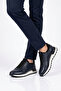 Men's Navy Blue Genuine Leather Casual Shoes Comfortable Stylish Lace-Up Sneaker M294 m - 3