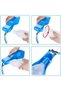 Two dog water bottles with lanyards, portable stand-up pet water fountain with included water bowl, convenient for travel - Blue. - 4