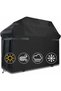 Waterproof, windproof, and tear-resistant barbecue cover with straps and storage bag (145x61x117 cm)