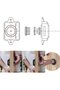 Push-button locks - 4-pack - Cabinet locks with push-button operation - Suitable for campervans, boats, RVs, and cabinet doors - Black - 8