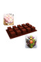 Square silicone molds, 2-pack mousse cake baking molds, suitable for desserts, cheesecakes, truffles, etc. - 2