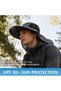 Sun hat with neck protection - UPF 50+ UV Wide brim, suitable for walking and fishing Unisex 1 piece - 5