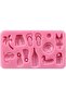 Summer Beach Theme Food Grade Silicone Mould, Coconut Tree Swimsuit Shells Chocolate Fondant Icing Lace Craft Mold