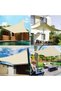 Rectangular sunshade sail, 33 meters of waterproof sunshade fabric, 95% UV protection, awning - for gardens, patios, campsites, balconies (beige) - 4