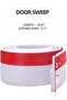 Beige Rubber Door Bottom Edge Seal Strip (5cm x 99cm), Self-Adhesive Silicone Weather Stripping Draft Stopper for Sound Insulation - 4