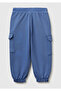 Boy's Aviator Blue Pocket Logo Embroidered Drawstring Waist Fleece Sweatpants - 2