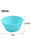 12-Pack Large Silicone Muffin Cupcake Pan Non-Stick Reusable Baking Mold - 3