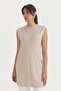 Sleeveless Combed Cotton Undergarment - Stone - 2