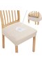 6-Piece Set - Chair Covers - Dining Chair Covers - Elastic Dining Chair Covers - Beige - Elastic Chair Covers - Chair Covers - Polyester - 35*35*5 cm