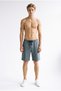 Men's Smoked Above-Knee Shorts Relaxed Fit Casual Sports Bermuda Shorts with Pockets and Laces - 2