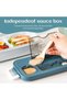 Two-tier lunchbox – Umami portedejeuner with sauce pots and utensils, microwaveable bento, airtight for office, school and travel (blue) - 5