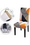 Washable printed stretch chair covers (yellow, 4-pack) - 4