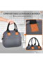 Lunch box, leak-proof, reusable, insulated lunch bag with adjustable shoulder strap, suitable for office, hiking, picnics, school, etc. Gray - 4