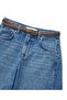 Belted Barrel Fit Jean Pants - 4
