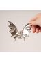 Hair clips, large silver batwing hair clips for women, cosplay accessories, large metal hair clips for thick hair. - 3