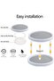 360° Rotating Double-Layer Round Spice Rack, Kitchen Drawer & Refrigerator Rotating Tray Shelf, Gray, 24.8x15.3 cm - 4