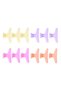 12-piece set of translucent hair clips, hairpins, and claw clips for hair styling.