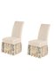 Dining chair covers with lace trim, farmhouse style, suitable for weddings, parties, ceremonies, festivals and gardens (white).