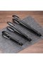 2-Pack Stainless Steel Black Food & BBQ Tongs (black, 9-inch). - 4