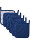 A set of 6 heat-resistant mats, including silver-coated square placemats for heat-resistant gloves, anti-scalding food mats