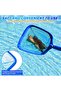 Pool skimmer - Pool net with three-section rod for cleaning pools, fine mesh pool skimmer, telescopic aluminum rod, premium pool accessory. - 5