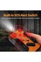 Multifunctional emergency solar radio with crank, 3000mAh AM/FM weather forecast radio with flashlight SOS, Orange - 4