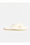 Women's Slippers Fluffy Plush Cross-Strapped Ecru Soft Winter Home Slippers Open Toe Artificial Feather W6I212F8 - 3