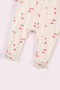Baby Girl Strawberry Patterned Zippered Booties Jumpsuit 100% Cotton Long Sleeve 0-9 Months - 6