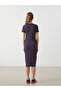 Crew Neck Striped Dress - 4