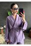 Lilac Textured Tied Kimono - 24Y98655 - 2