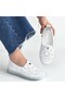 Rinna White Leather Sports Shoes - 4