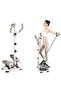 Exercise Mini Stepper Machine with Handle | Portable Stair Stepper for Home Workout & Cardio Training | Adjustable Resistance Stepper with LCD Monitor, Non Slip Foot Pedals, Quiet Hydraulic S