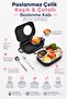 8021-8031 Black 600 ml 4-Compartment Stainless Steel Lunch Box (Lunch Box) - 3