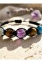 Special Design Handmade Mix Chakra Balancing Natural Stone Macrame Bracelet - 2