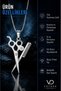 Stainless Steel Long and Dangle Unisex Style Zircon Stone Hairdresser Scissors Comb Pendant - 6