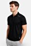 Men Classic Fit Short Sleeve Outdoor Polo Shirt, Black - 3