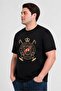 Men Crew Neck Short Sleeve Graphic Print T-Shirt, Navy - 4
