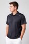 Men Classic Fit Short Sleeve Outdoor Polo Shirt, Dark Grey - 4