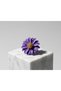 Women's Purple Floral Design Handmade Hoop Detailed Belly Earrings - Modern Stylish and Nostalgic Accessory for Daily and Special Occasions - 3