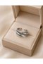 Adjustable Antique Silver Color Double Feather Detailed Women's Ring - 3