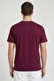 Men Crew Neck Short Sleeve Solid T-Shirt, Maroon - 5