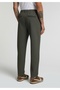 Regular Fit Mid Waist Straight Leg Men's Green Trousers - 2