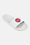 Men Detroit Pistons Primary Logo Slip On Slides, White