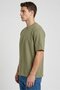 Men Crew Neck Short Sleeve Solid T-Shirt, Olive - 2