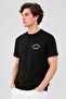 Men Crew Neck Short Sleeve Brand Logo T-Shirt, Black - 4