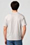 Men Crew Neck Short Sleeve Embroidered Logo T-Shirt, Grey - 4