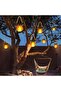set With two outdoor solar-powered flame lanterns with realistic flame effects, For outdoor use, patios, and balconies - 4