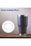 6-Piece White 6.8cm Silicone Water Bottle Lid Sealing Ring Set - 5