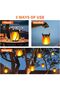 set With two outdoor solar-powered flame lanterns with realistic flame effects, For outdoor use, patios, and balconies - 5