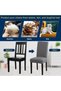 Chair Covers, Stretch Kitchen Dining Room Chair Covers Set of 6, Removable Washable Dining Chair Covers for Home, Hotel, Banquet - 4